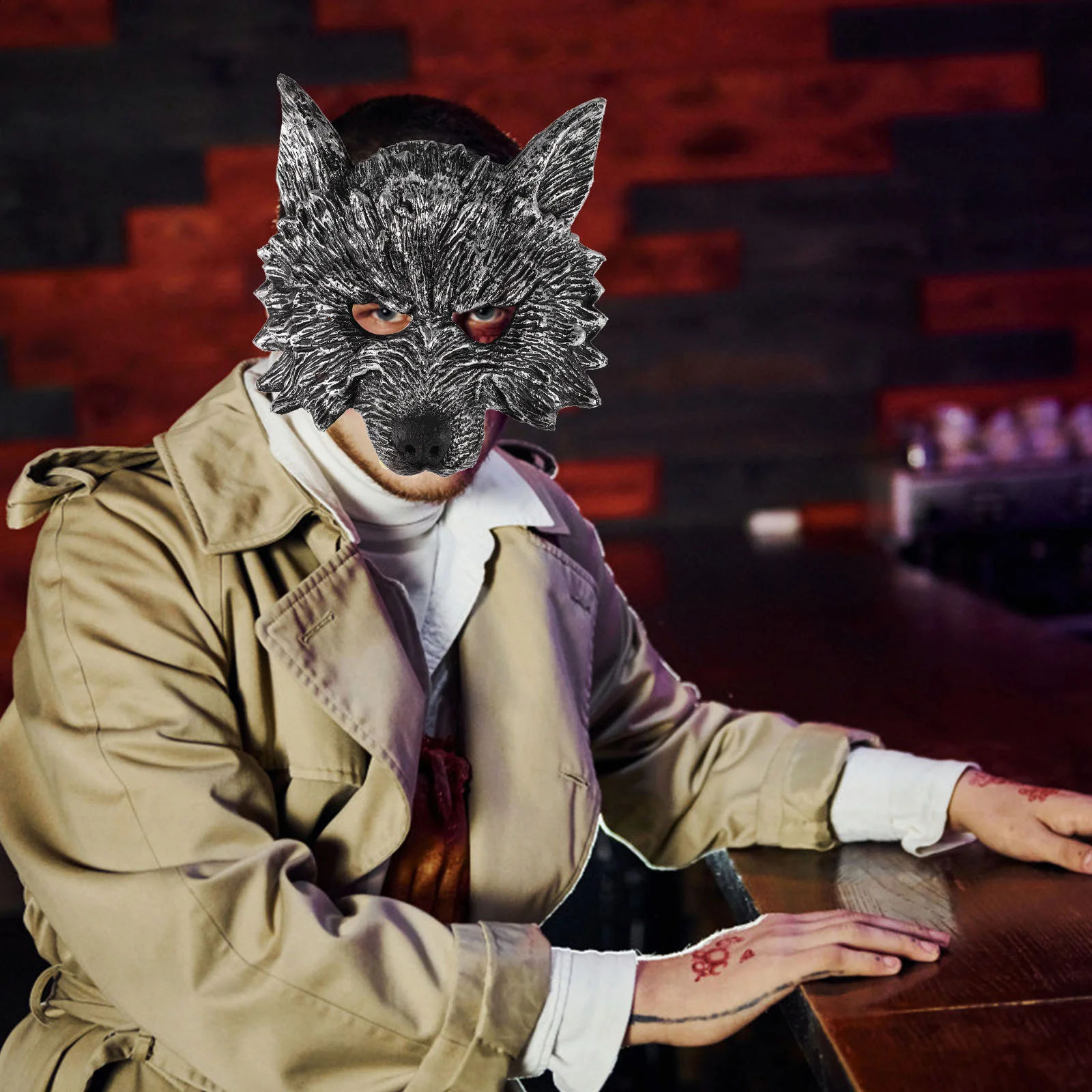 1 комплект практичных перчаток для Хэллоуина комбинированная маска оборотня