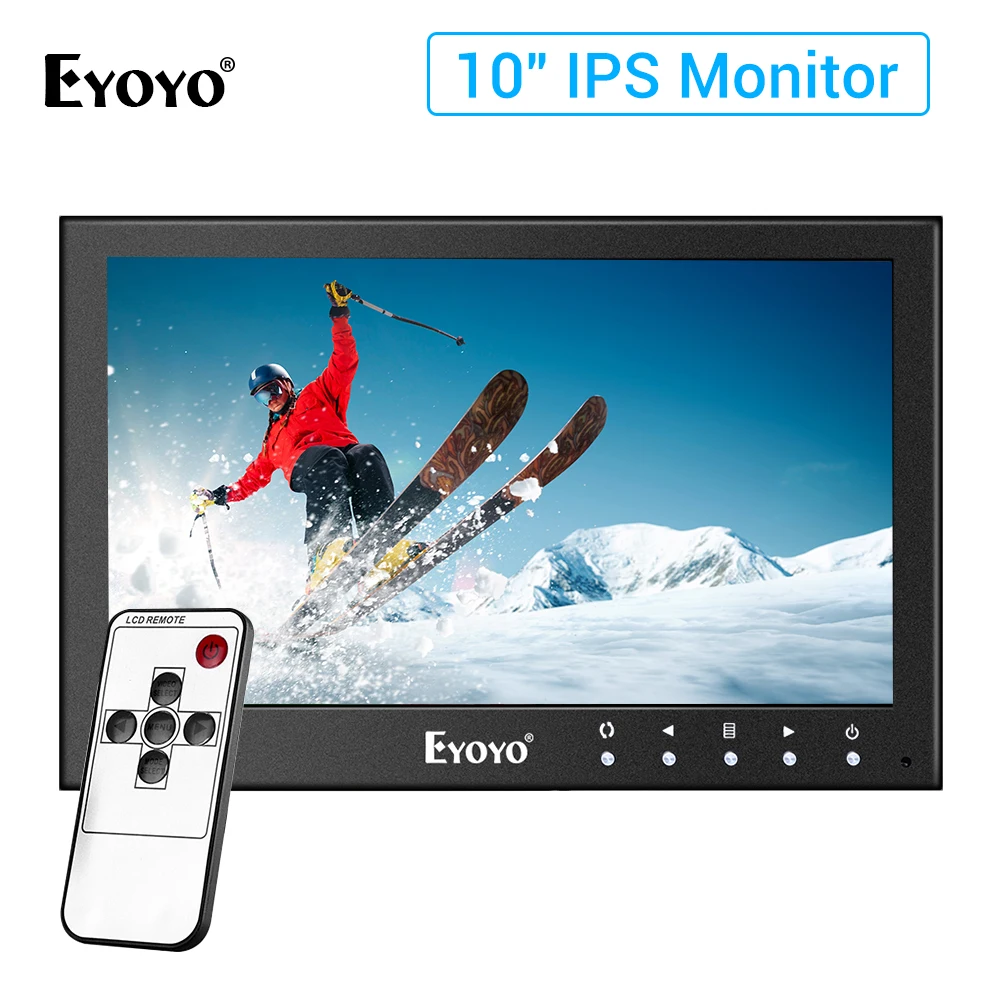 Портативный ЖК-монитор Eyoyo 10-дюймовый IPS монитор системы видеонаблюдения HDMI