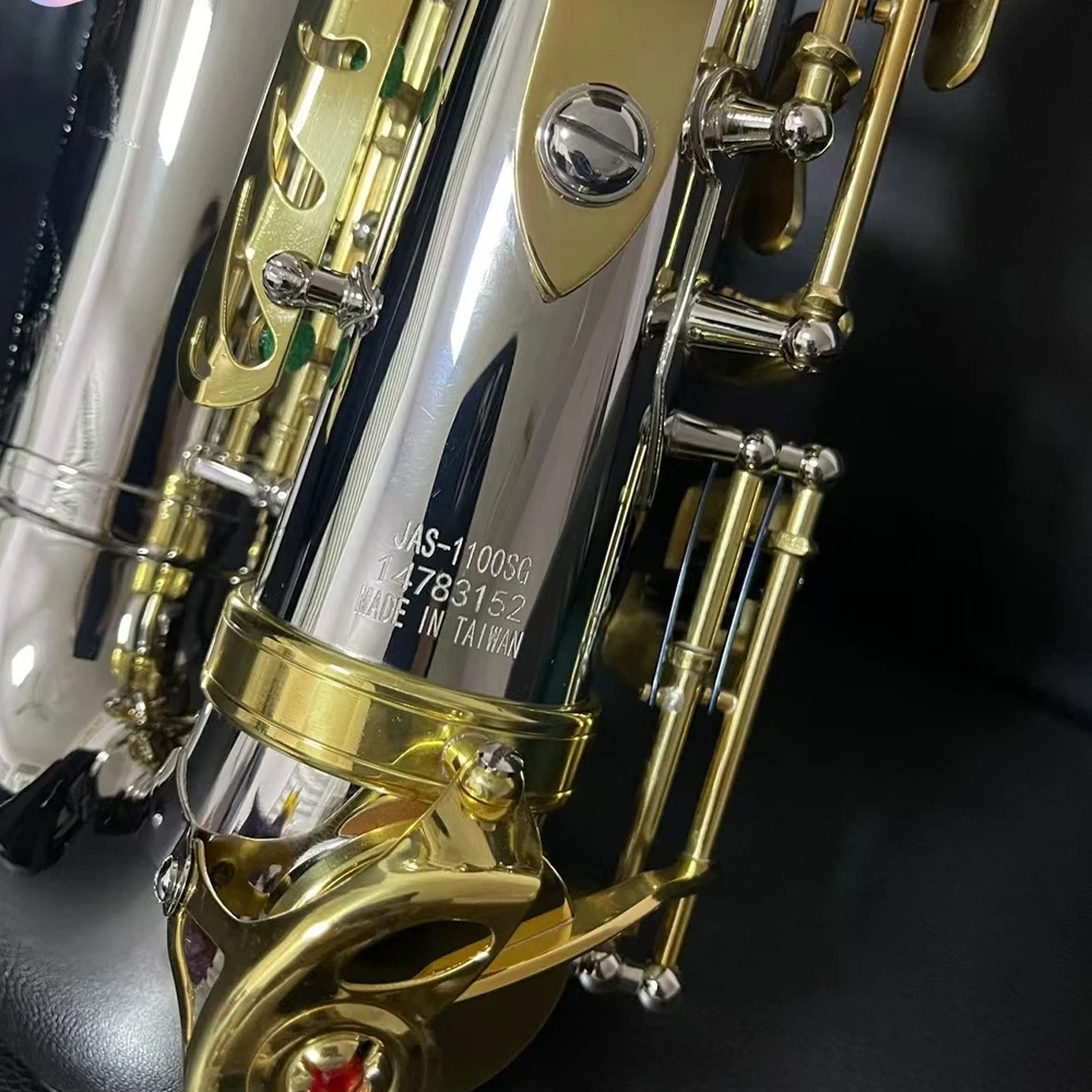JUPITER JAS-1100SG Eb Латунный альт-саксофон Серебристый Золотой ключ Саксофон
