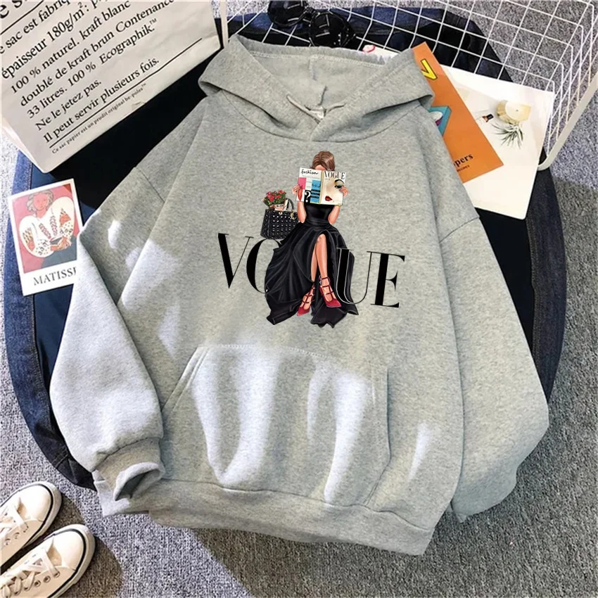 Худи женское флисовое в стиле хип-хоп