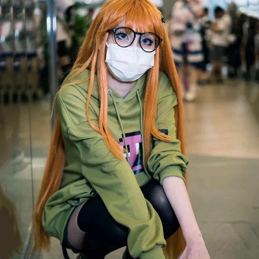 Игра P5 Futaba Sakura Косплей Костюм Зеленая Толстовка Для Взрослых Унисекс Толстовки