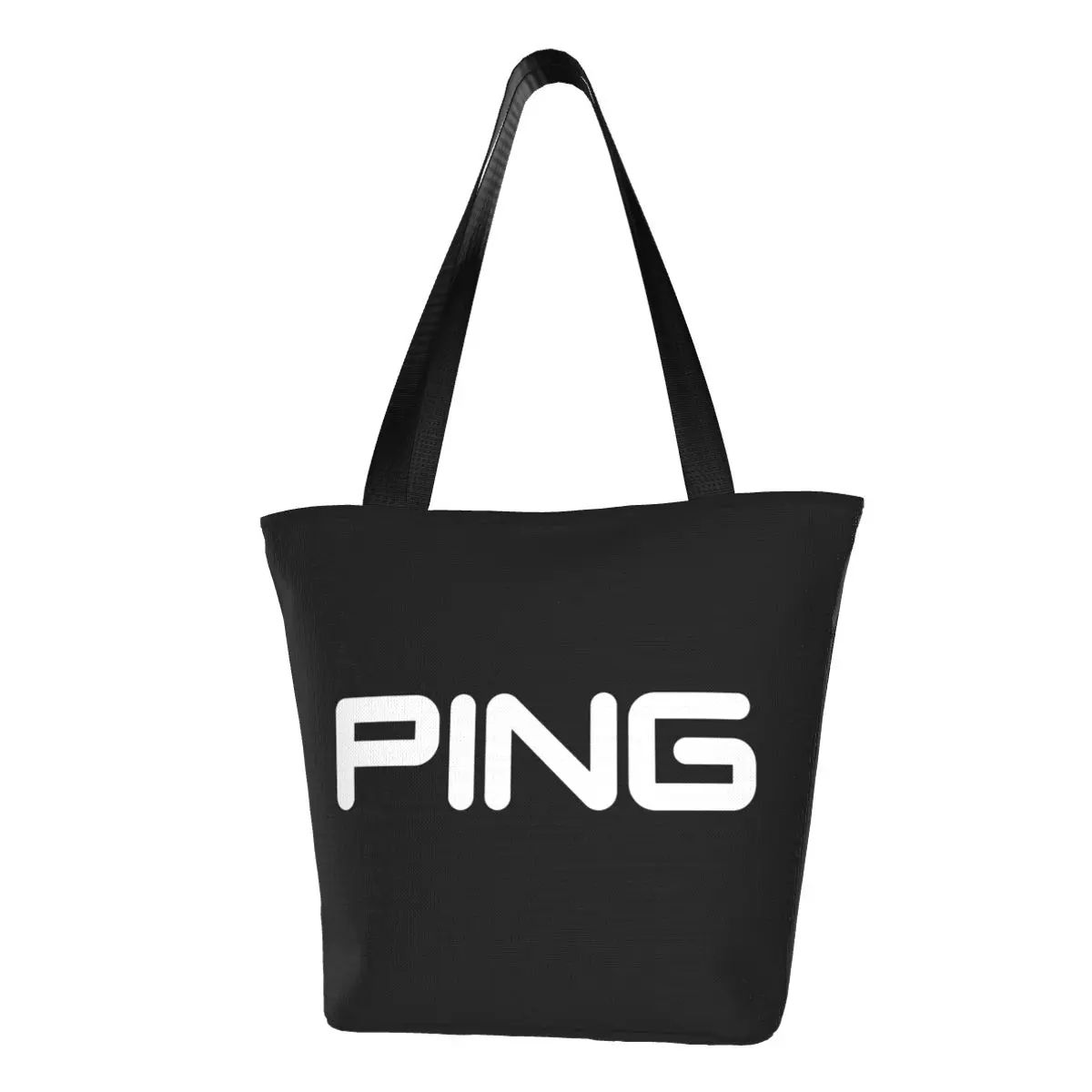 

Kawaii Golf Logo Shopping Tote Bag Recycling Canvas Groceries Shoulder Shopper Bag