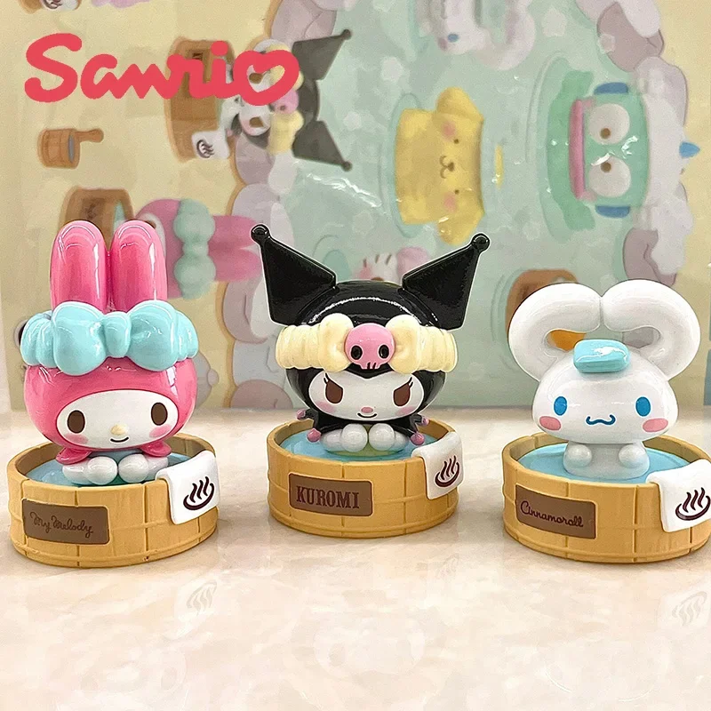 Sanrio Cinnamoroll Горячая Весенняя серия Женская фигурка Kuromi почтовый помпон пурин