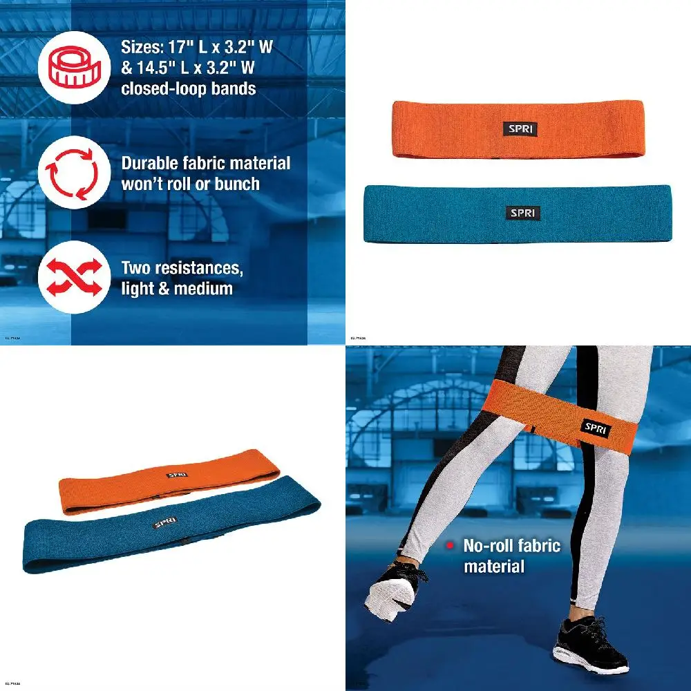 

Exercise Charming 2-Pack Fabric Resistance Loop Bands - Ideal Exercise & Home Workouts for Physical Therapy