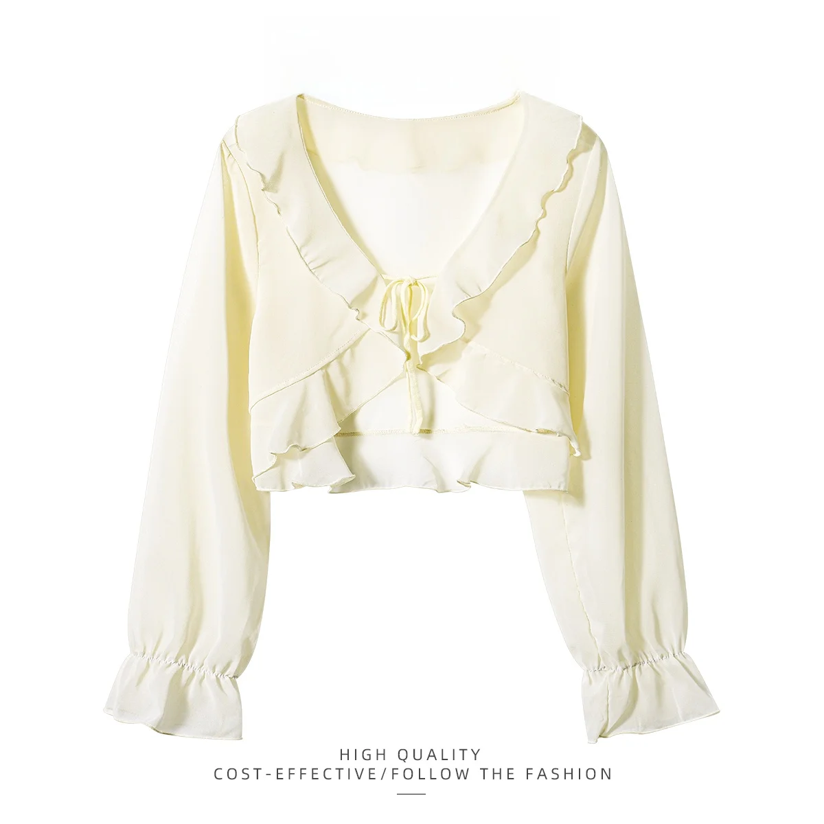 Paixiang/абрикосовая милая шаль солнцезащитный кардиган женское летнее новое