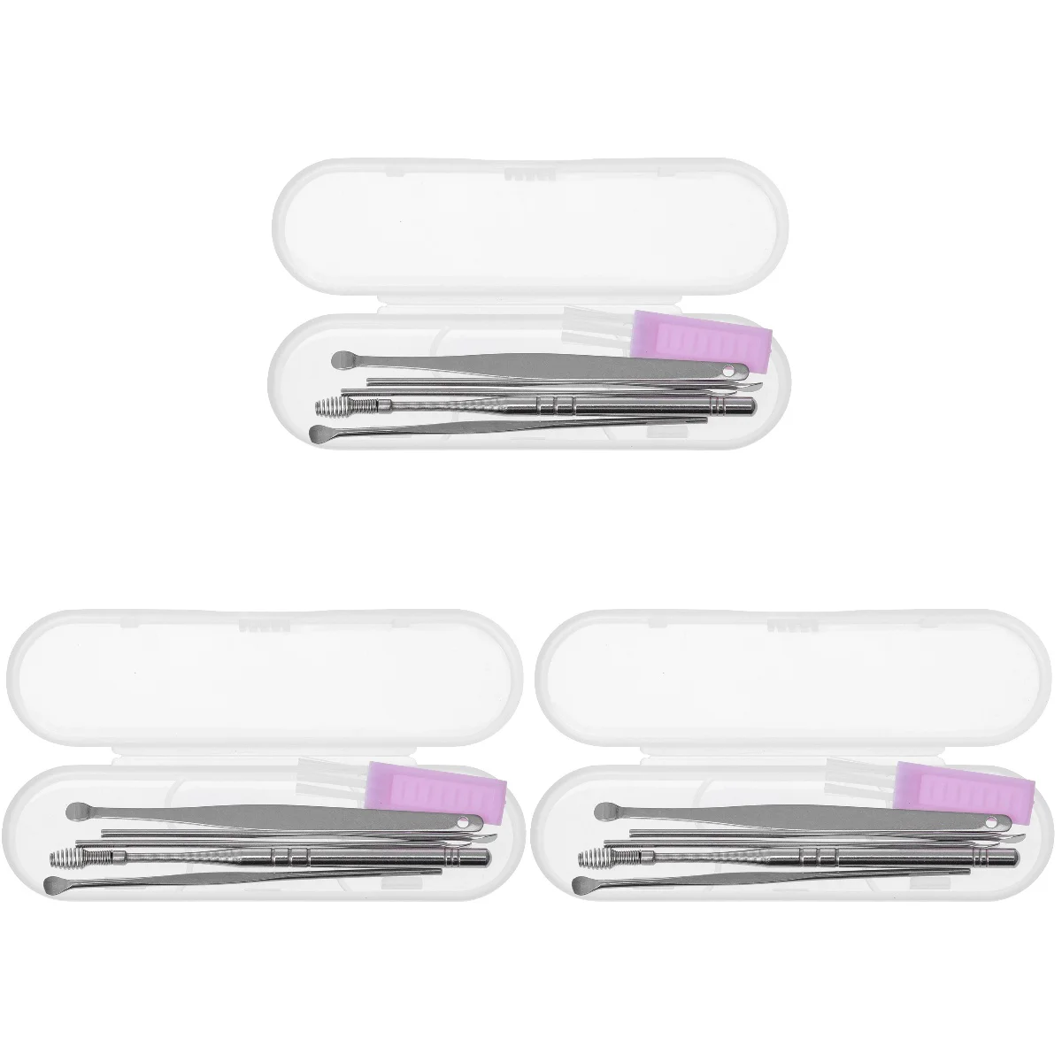 

3 набора инструментов для чистки ушей из нержавеющей стали, инструмент для удаления ухового воска