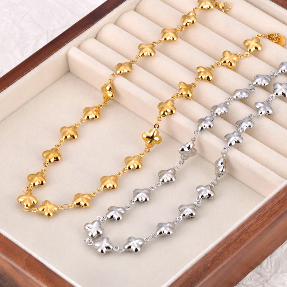 FlyMango Ожерелье-цепочка с крестом из нержавеющей стали 316L 12 мм для женщин