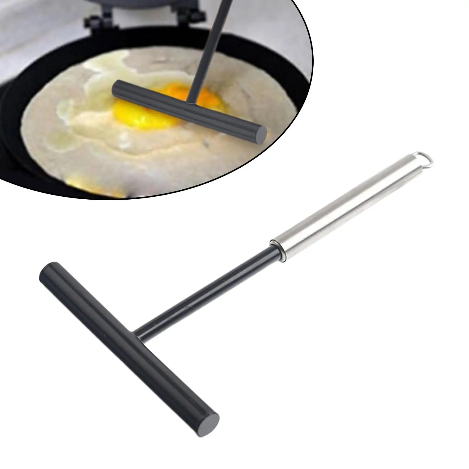 T Shape Crepes Spreader Scraper Cooking Utensils Smooth Surface with Hanging Hole Portable DIY for Kitchen Household