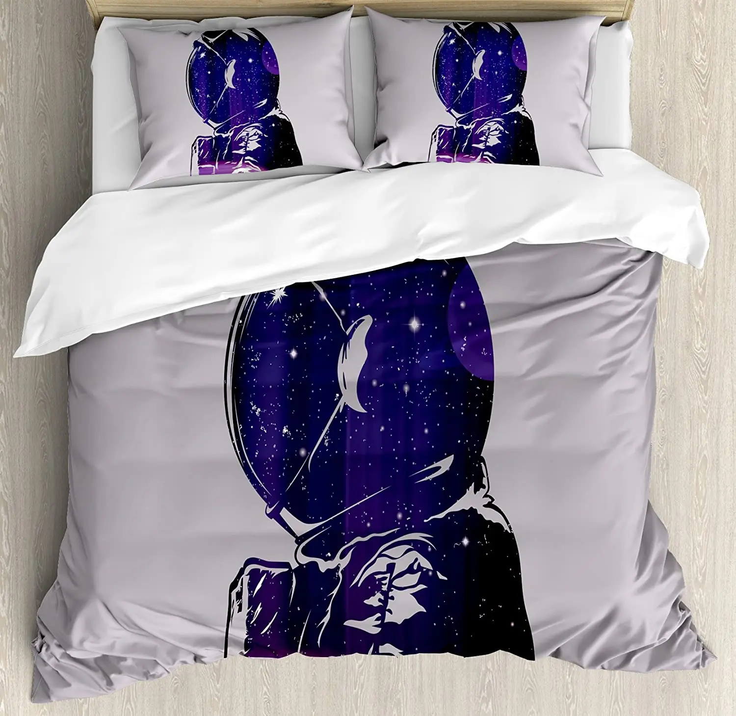 

Комплект постельного белья с космосом для спальни, кровати, дома, экспозиции космонитов, звезд, кластеры, небесный, пододеяльник, наволочка