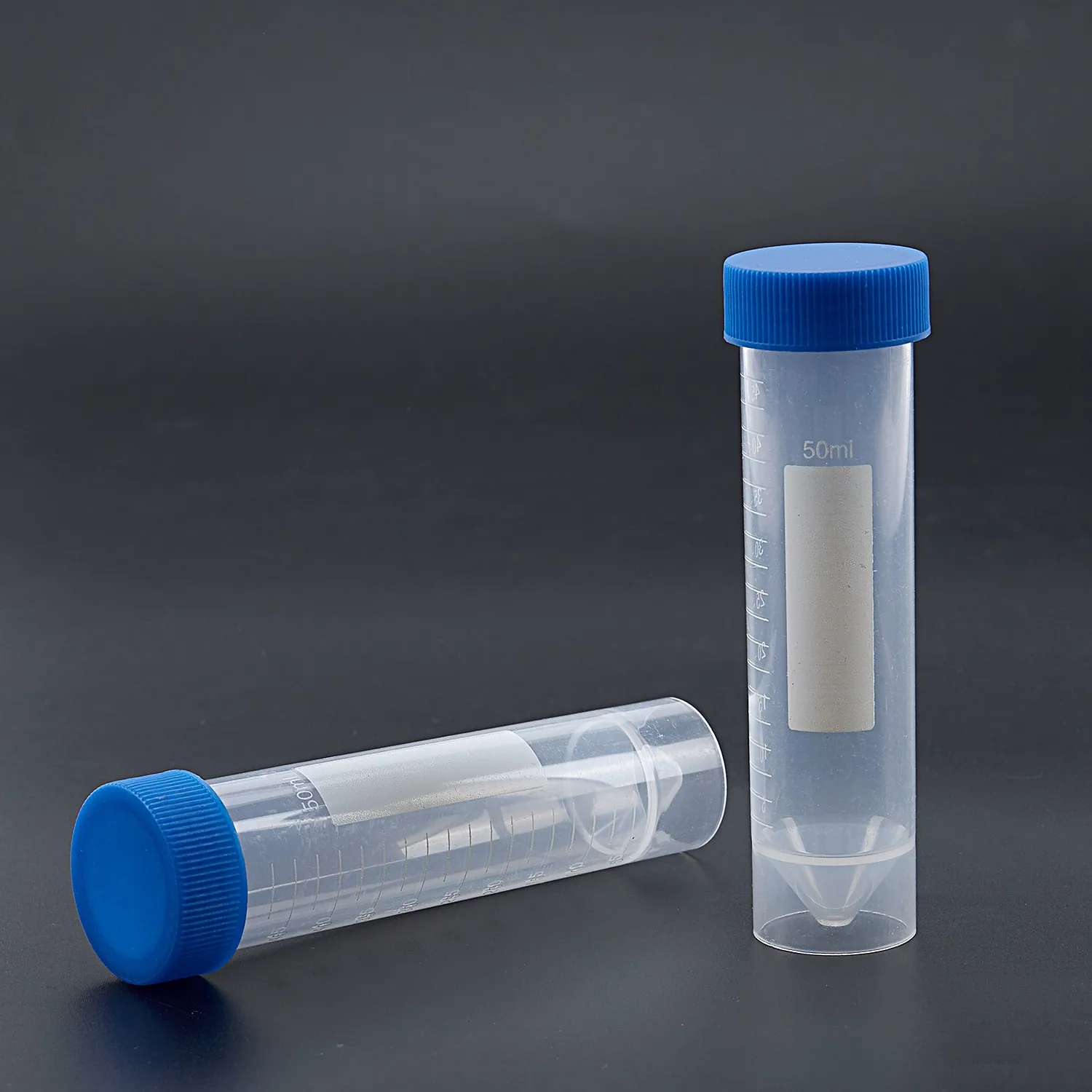 

5 Pieces 50ml Plastic Transparent Centrifuge tube with scale Plastic test tube free-standing with Screw Cap