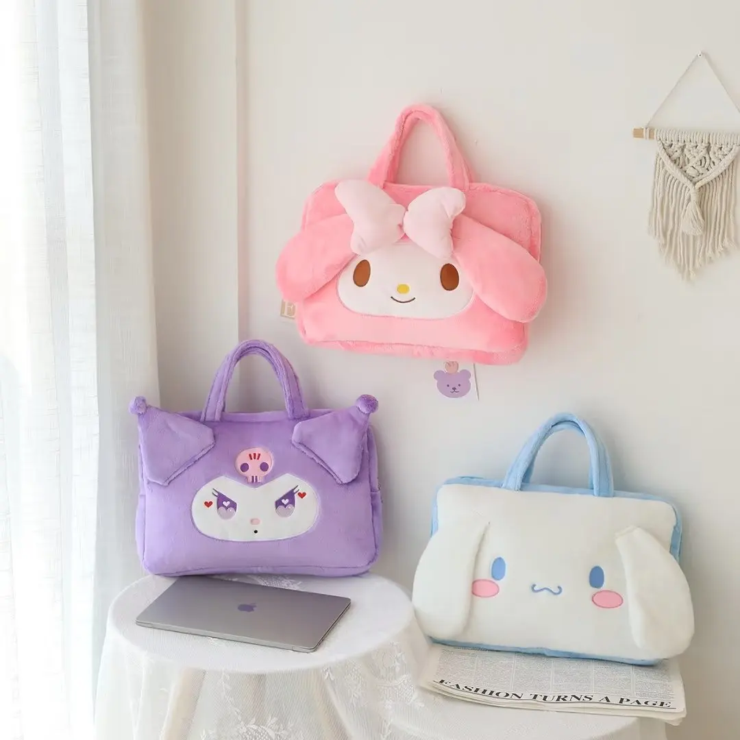 

Kawaii Pochacco Wallet Bag Kuromi Melody Plush Handbag =Hello Kitty Pocketbook Cinnamoroll Sanrio Plush Backpacks