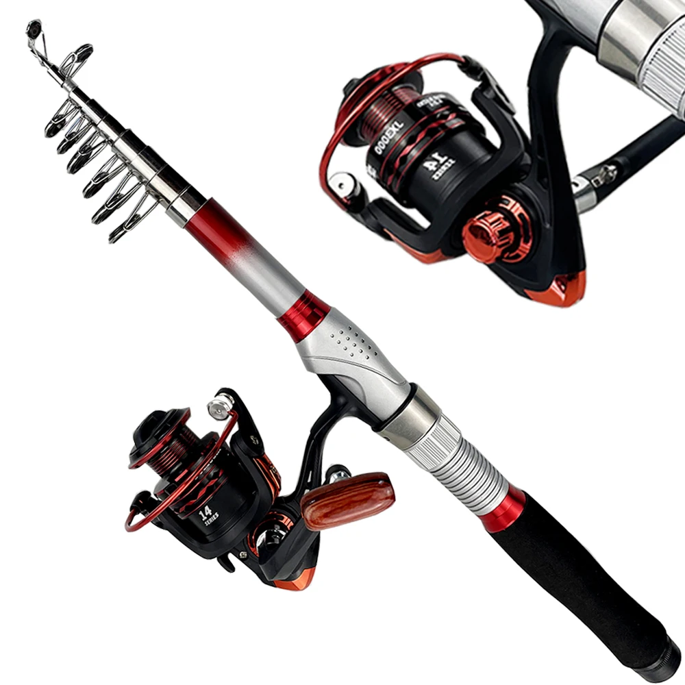 

Telescopic Fishing Rod 1.8M-3.6M Spinning Fishing Role Protable Travel Fishing Rod 2000-5000 Fishing Reel Combo Pesca