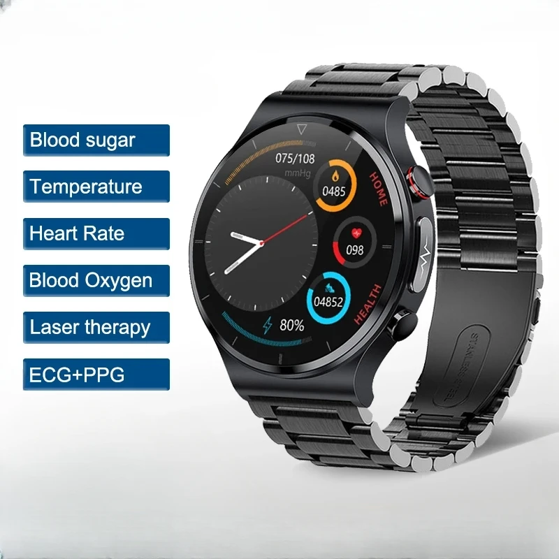 

Новинка 2022, мужские Смарт-часы с ЭКГ + ППГ, лазерные часы Sangao для здоровья, пульсометр, артериальное давление, фитнес-часы, водонепроницаемые Смарт-часы IP68