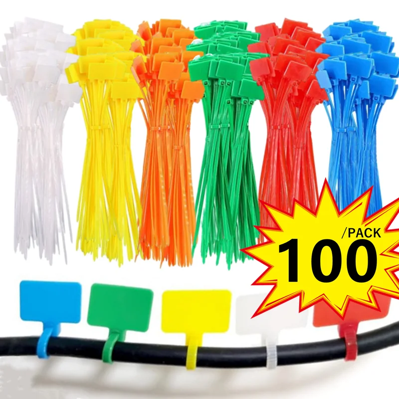 Сетевые кабельные стяжки 100 шт