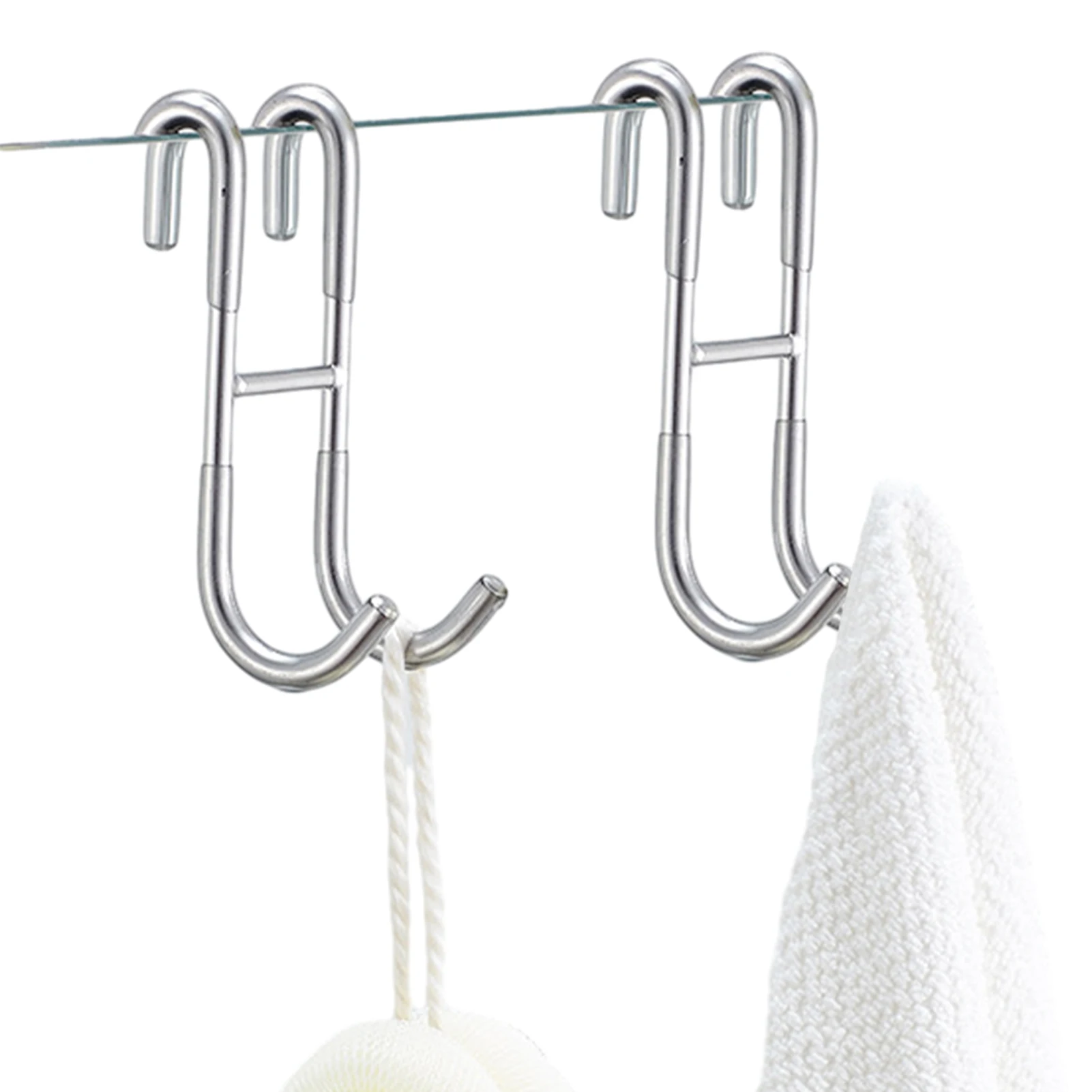 2 шт. экономящий пространство из люфы противоскользящий крючок для душевой двери