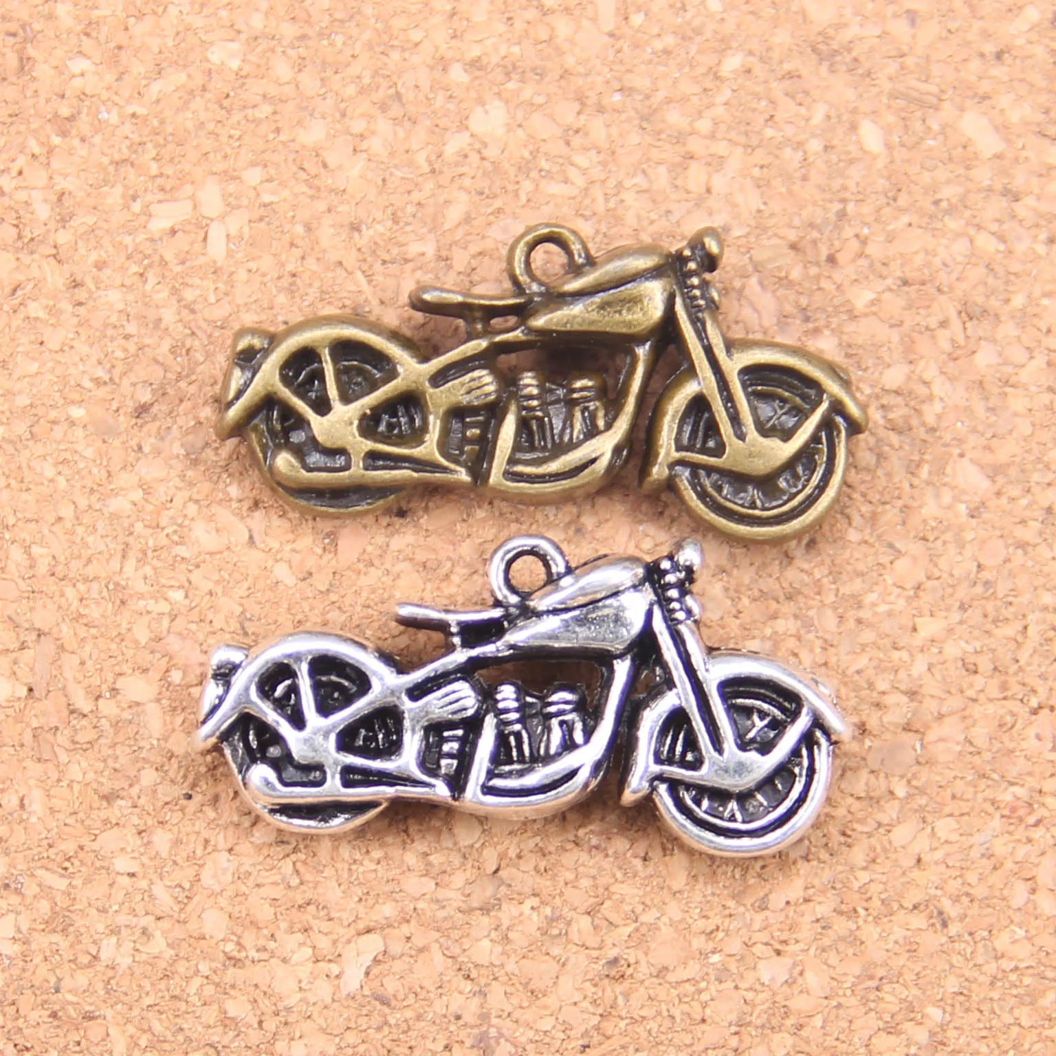 

15pcs Charms motorcycle motorcross 34x16mm Antique Pendants,Vintage Tibetan Silver Jewelry,DIY for bracelet necklace