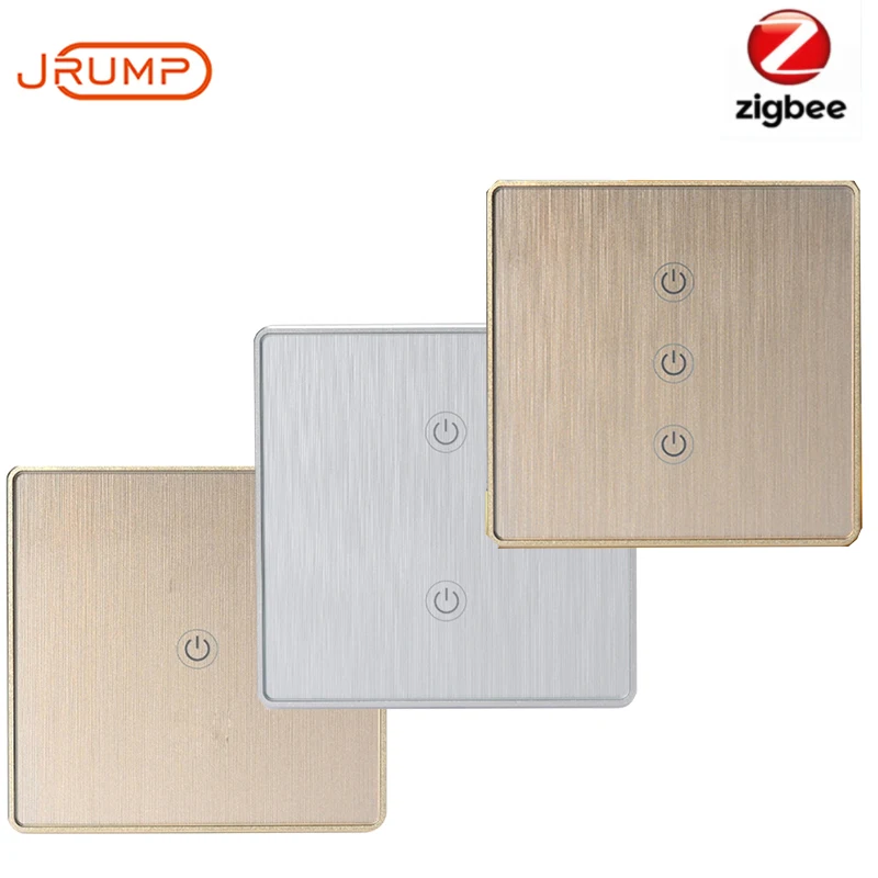 

EU Zigbee intelligent switch The intelligent switch with aluminum alloy shell supports Alexa Google Home with neutral wire