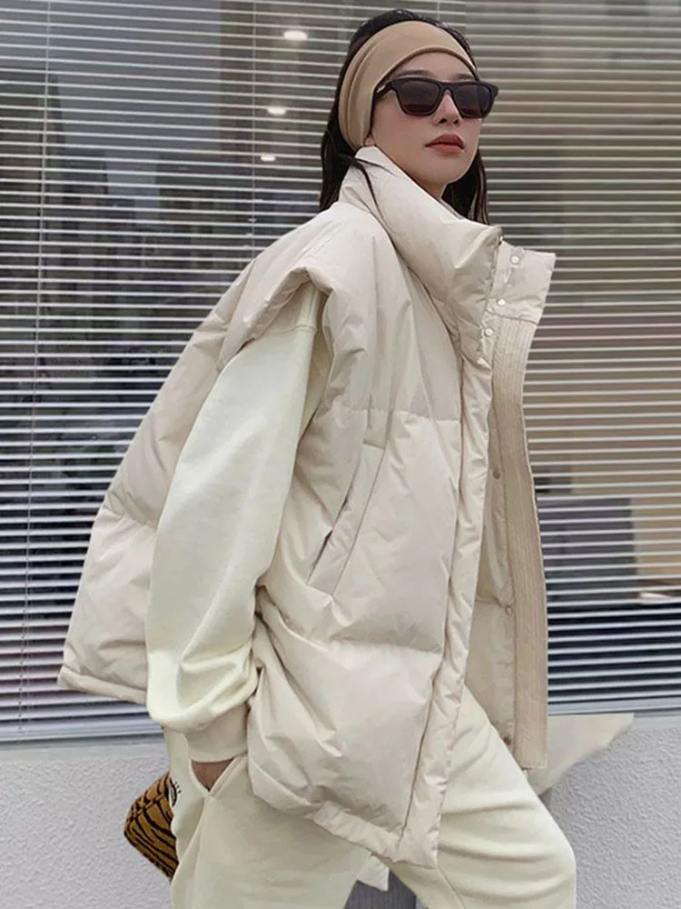 

Winter Loose Waistcoat Puffer Vest For Women Streetwear Oversize Windproof Sleeveless Jacket Women Lightweight Waistcoat