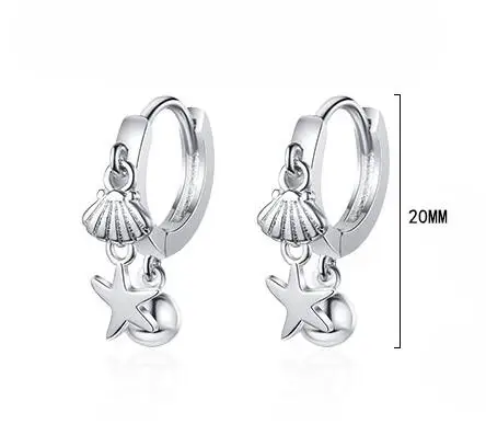 100% настоящее серебро 925 серьги-кольца Seastar Jingling Bell ювелирный подарок для школьниц