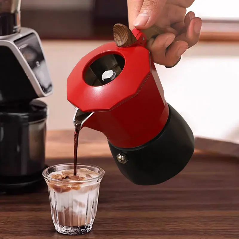 Кофеварка Мока с двойным клапаном небольшая Бытовая кофеварка для эспрессо