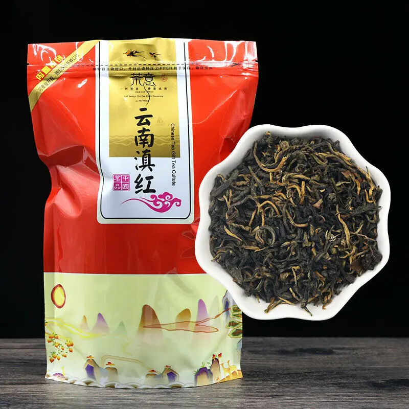 

2022yr Dian Hong Black Chinese Tea Famous Yunnan Dianhong Bag Package