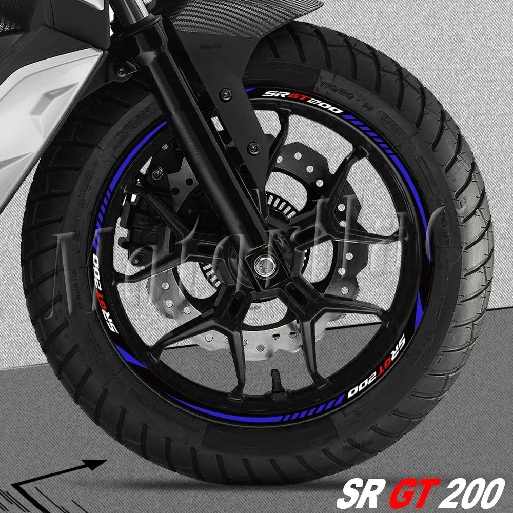 Светоотражающая наклейка на колесо мотоцикла полосатая обод водонепроницаемая