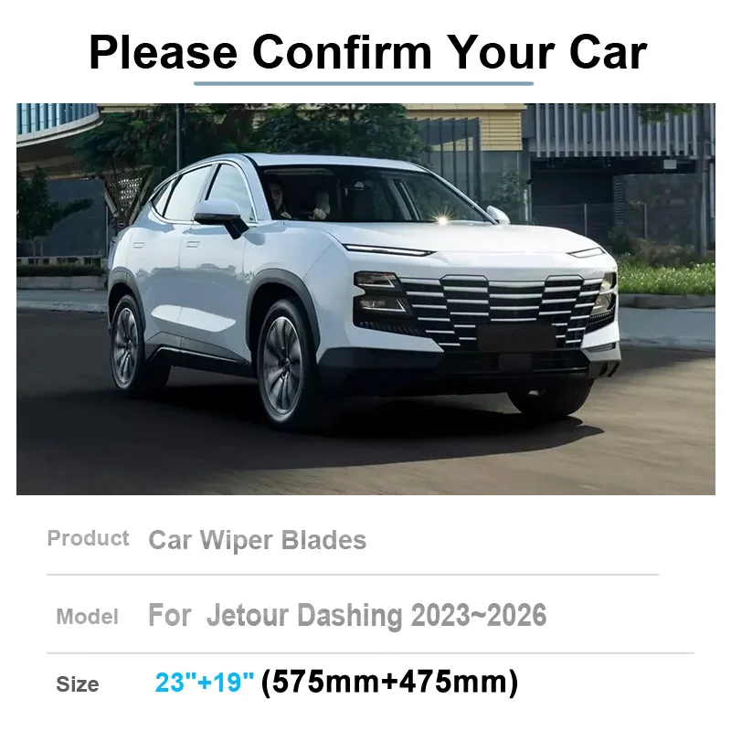 Фото Передние и задние дворники для Jetour Dashing SUV 2023-2026 (2024, 2025) – Сменные щетки и лезвия для очистки стекол, запчасти и аксессуары №2