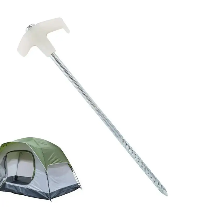 

Tent Stakes For Camping 25cm Sun Tent Stake Trampoline Pile Nail Heavy Duty For High Wind Luminous Picnic Camping Courtyard
