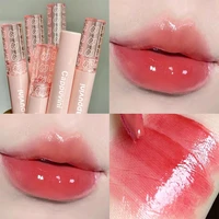 jelly water gloss lip glaze mirror moisturizing lip gloss long lasting non fading shiny lip tint girl makeup waterproof lipstick