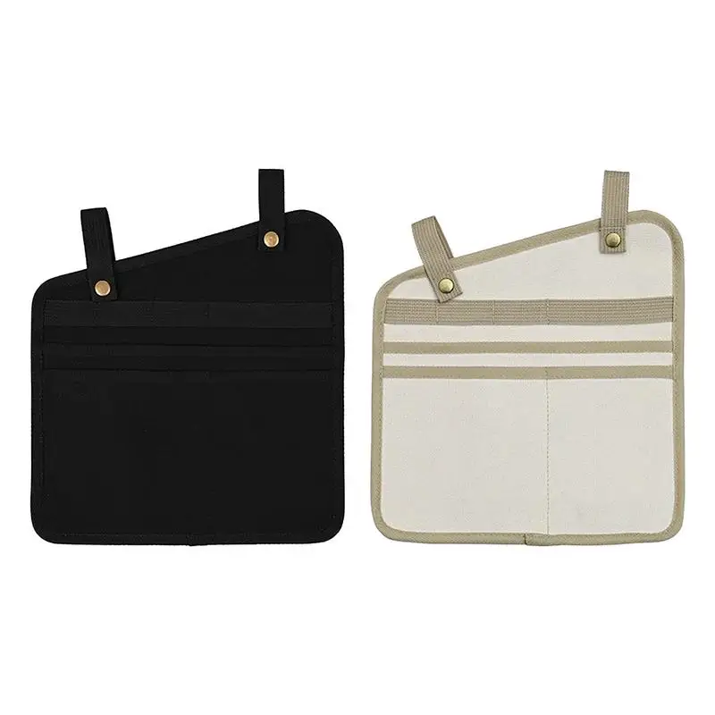 

Armrest Side Storage Bag Tableware Big Pocket Hangings Bag Bedside Caddy Organizer For Dorms Baby Rails Multi-purpose Double