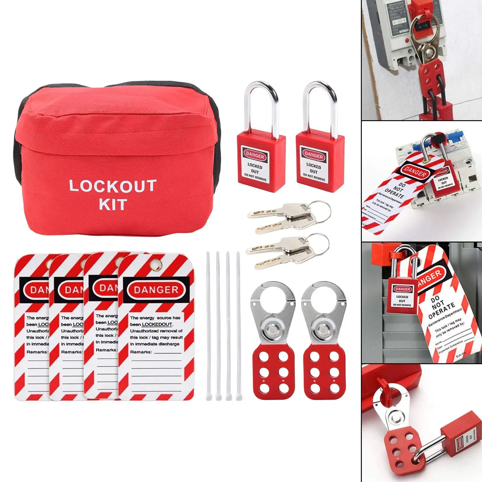 

Heavy Duty Lockout Kit for Industrial Tags Hasps Lockout