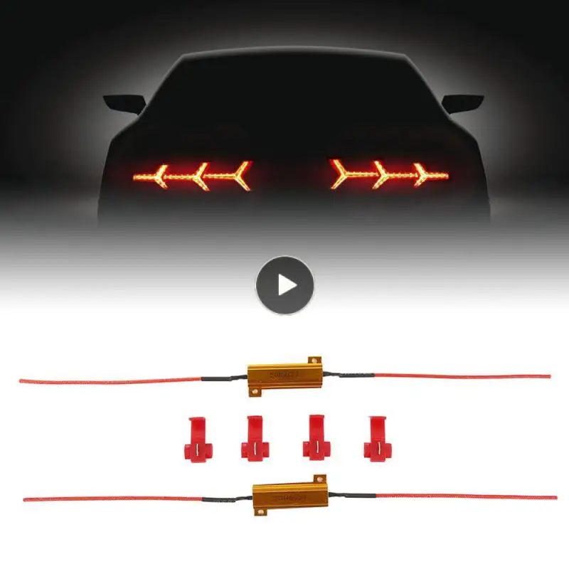 

50W 6ohm LED Load Resistance Decode Anti-Strobe Fixed LED Bulb Fast Hyper Flash Turn Signal Blink LED Ar Accessories