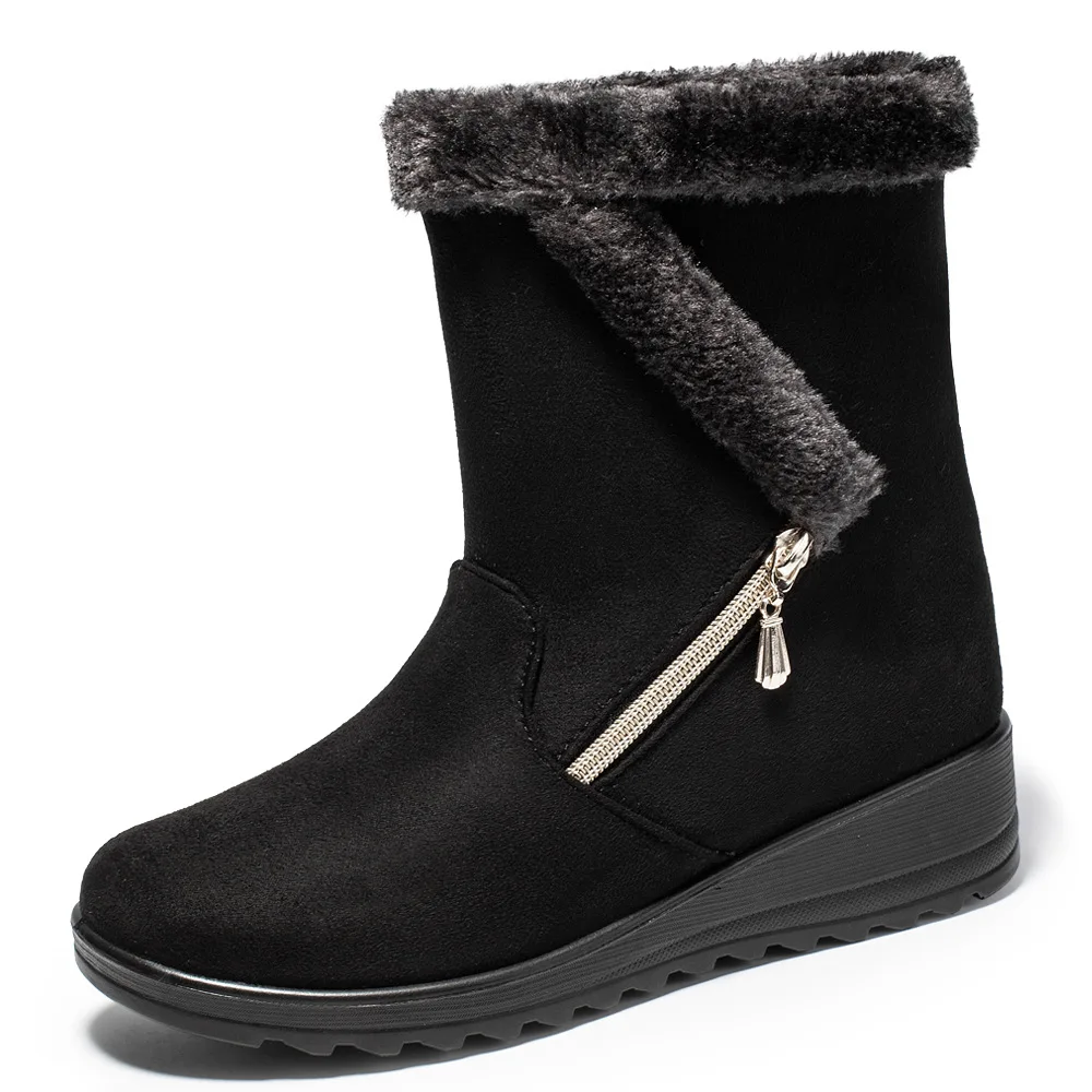

Winter Women Boots Warm Plush Ankle Snow Boots Women Shoes Fashion Zipper Women's Winter Boots Plus Size Zapatos De Mujer