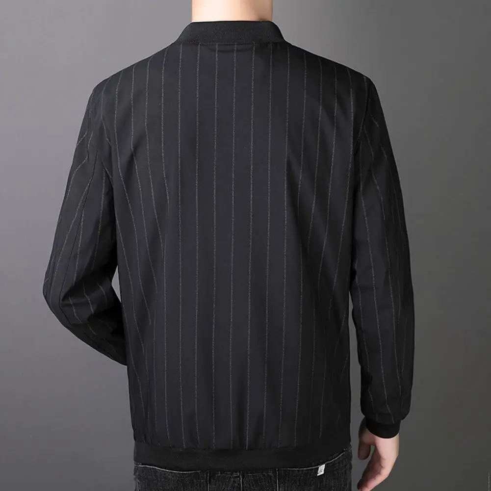 

Gentle Trendy Plus Size Spring Jacket Zipper Men Jacket Loose for Dating