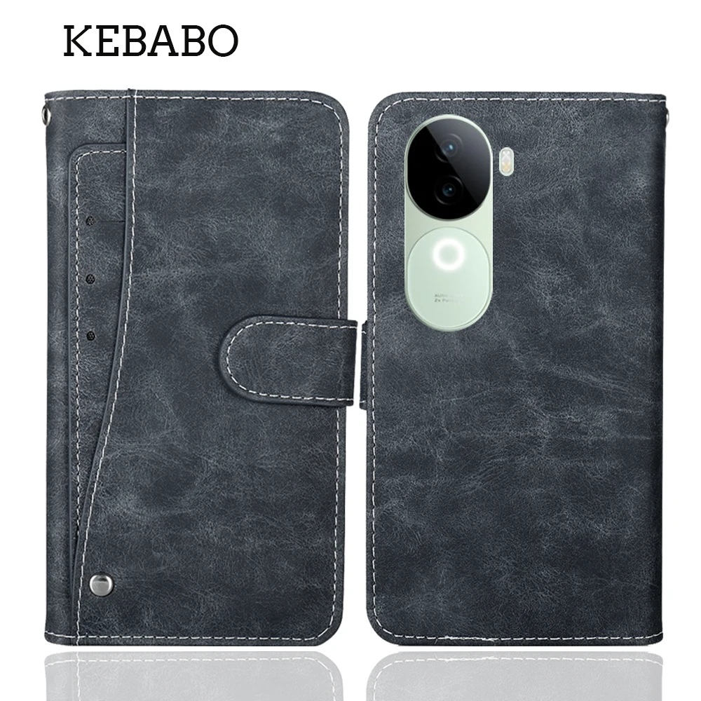 Модный кожаный кошелек для Vivo V40e чехол 6 77 дюйма роскошный с отделениями карт