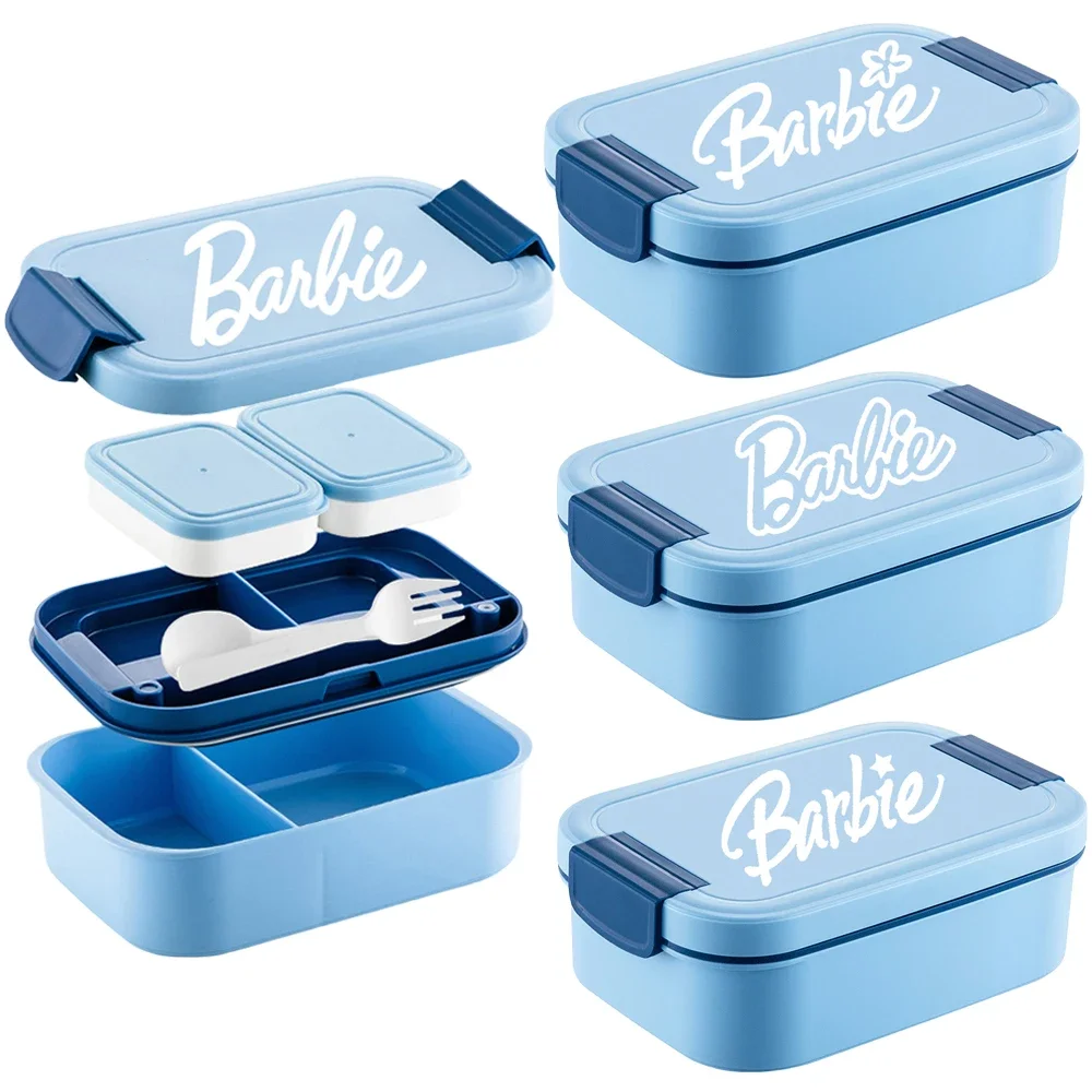 Ланч-бокс Барби микроволновая печь с подогревом двухслойная коробка для бенто