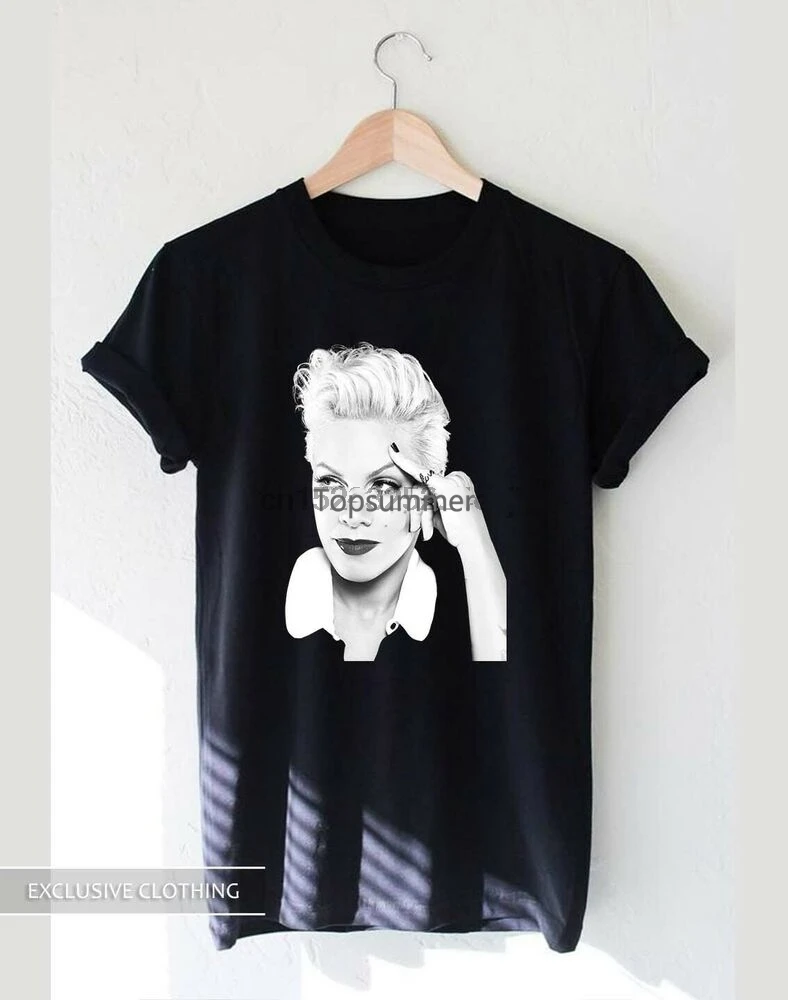 

Singer Pink Women T-Shirt Alecia Beth Moore P!Nk Vintage Cotton Black S-Xxl
