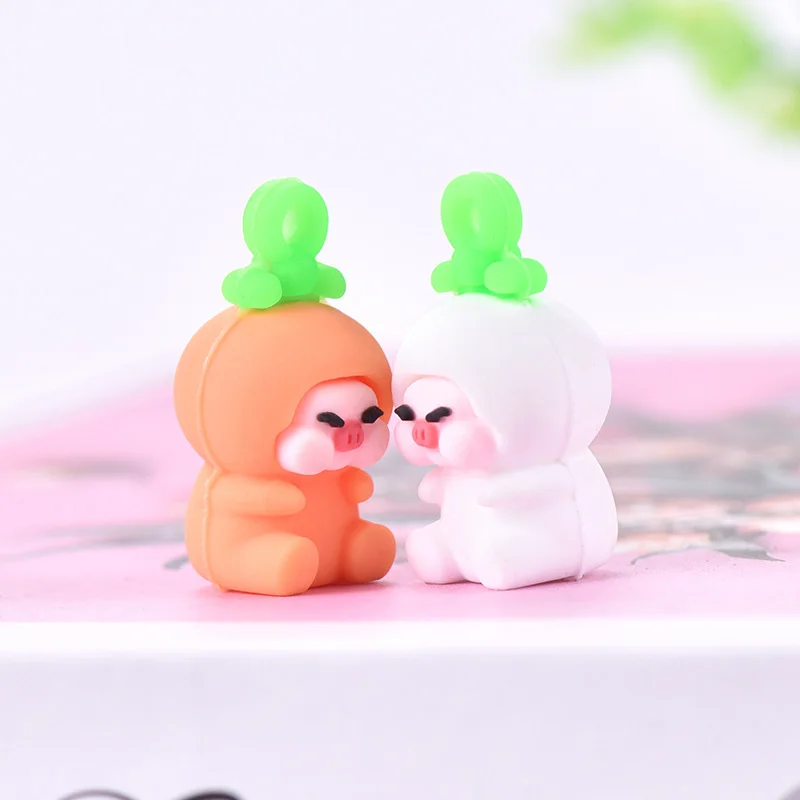 10 шт./лот симпатичная свинка ПВХ мягкие резиновые Подвески Мультяшные животные