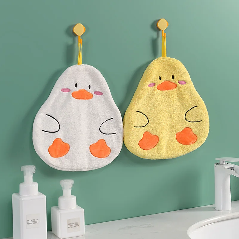 

Cartoon Printed Hand Towel Super Absorbent Hangable Coral Velvet Spa Hand Towels Large Bath Towels Kitchen Bathroom Accessories