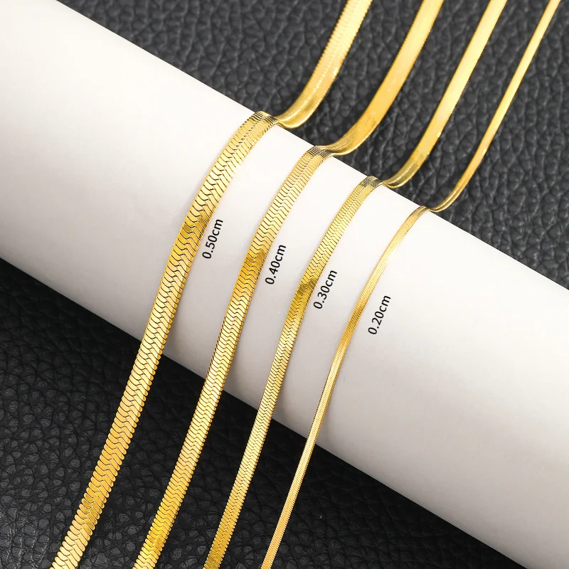 Blades Stainless Steel Link Chain Necklace Link Chain Fine Chain for Jewelry Making DIY Necklace Bracelet Chain 2/3/4mm 40/50cm