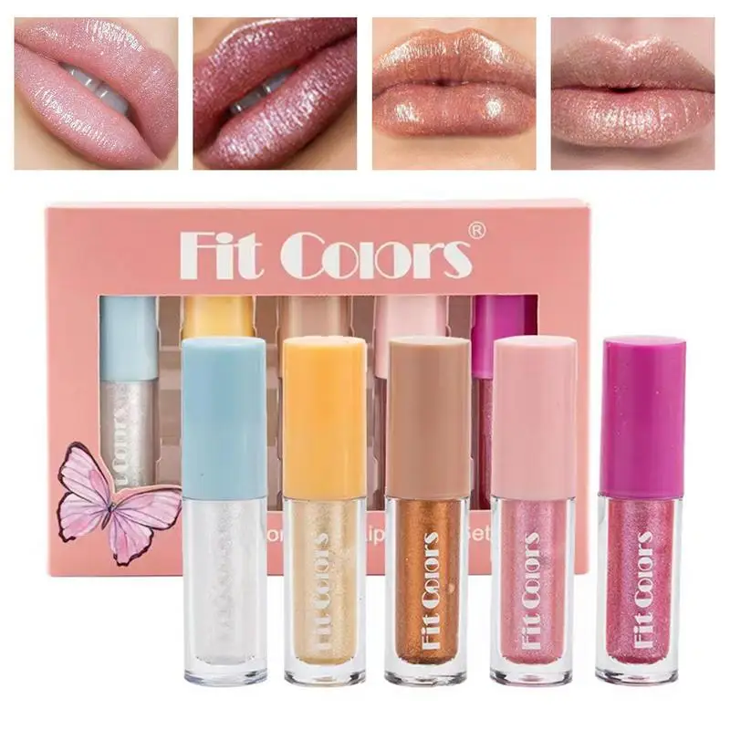 

Shimmery Lipgloss High Pigmented Lipstick Replenish Moisturize Lips Long Lasting Lip Makeup Silky Glossy Plump Soothe Crack Lips