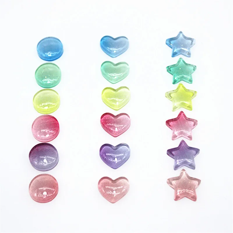 20 шт. разноцветные кабошоны из смолы с плоским основанием