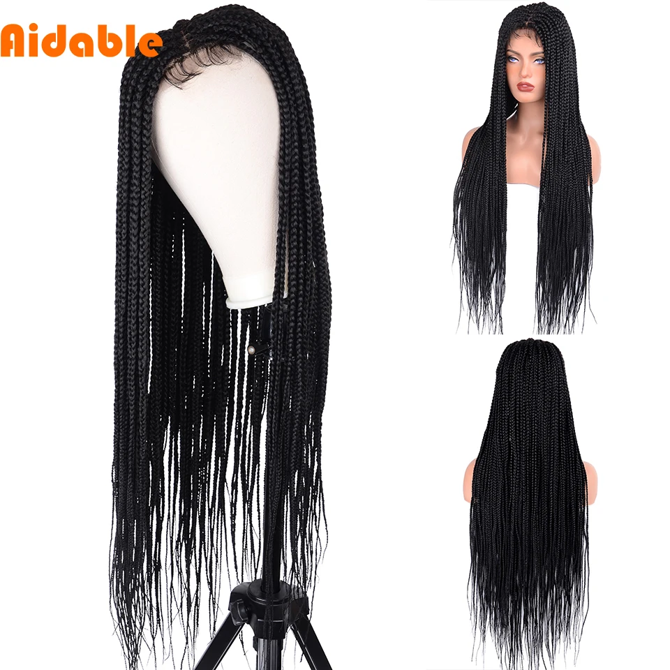 Synthetic Braided Wigs Lace Front Wigs Knotless Box Braid Wigs for Women Long Braids Wig with Baby Hair Wig For Black Women