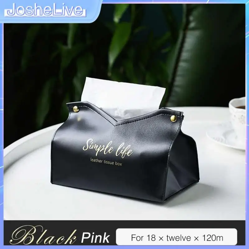 

Fashion Creative Leather Tissue Box Leather Pu Household Tissue Box Bedroom Girl Paper Drawer Drawer Box Paper Pumping Box