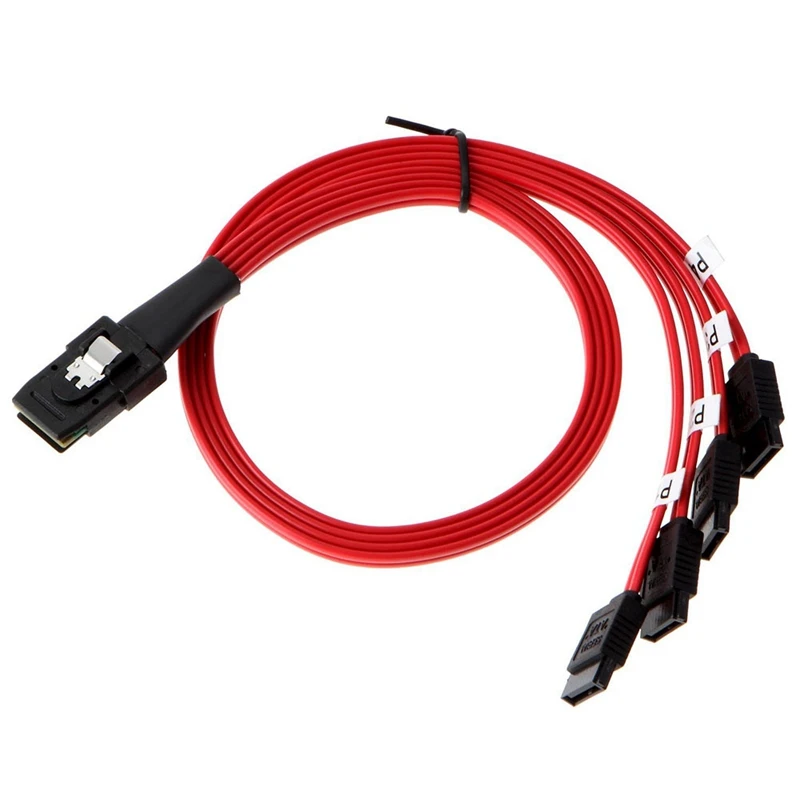 Кабель Mini SAS — 4 SATA с разъемом папа SFF-8087 гнезда Многоконтактный кабель