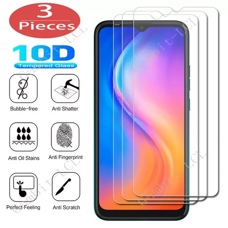 

3Pcs Protection Glass For Tecno Spark 3 Pro 4 Air Lite 5 6 Go 2020 7 7P 7T 2021 Tempered Screen Protective Protector Cover Film