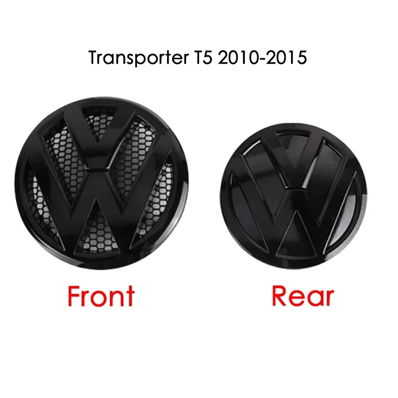 

Новый глянцевый черный автомобильный капот, передняя решетка, эмблема, задняя крышка багажника с логотипом, украшение для Volkswagen VW Transporter T5 T6 2010-2020