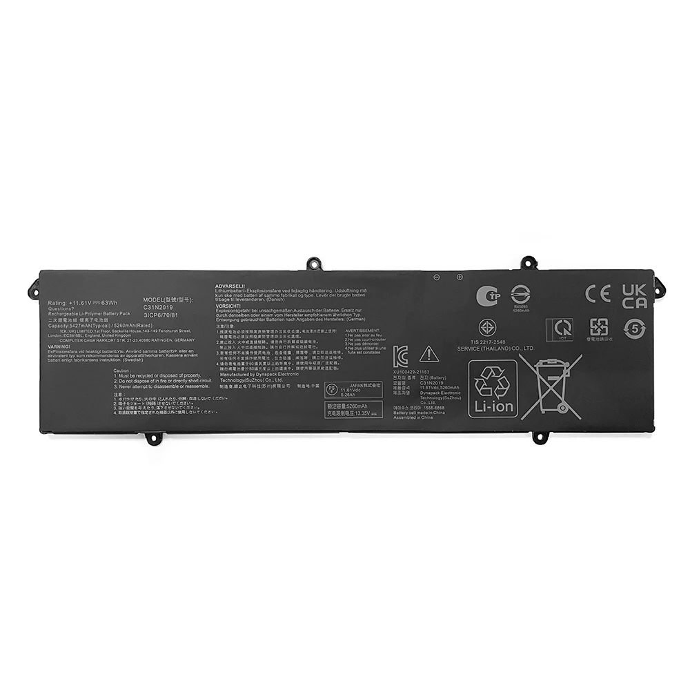 Фото Аккумулятор для ноутбука 63wh C31N2019 11.61V 5260mAh для Asus VivoBook Pro 14X OLED M7400 Pro 15 OLED M3500QC-L1062 Series №2