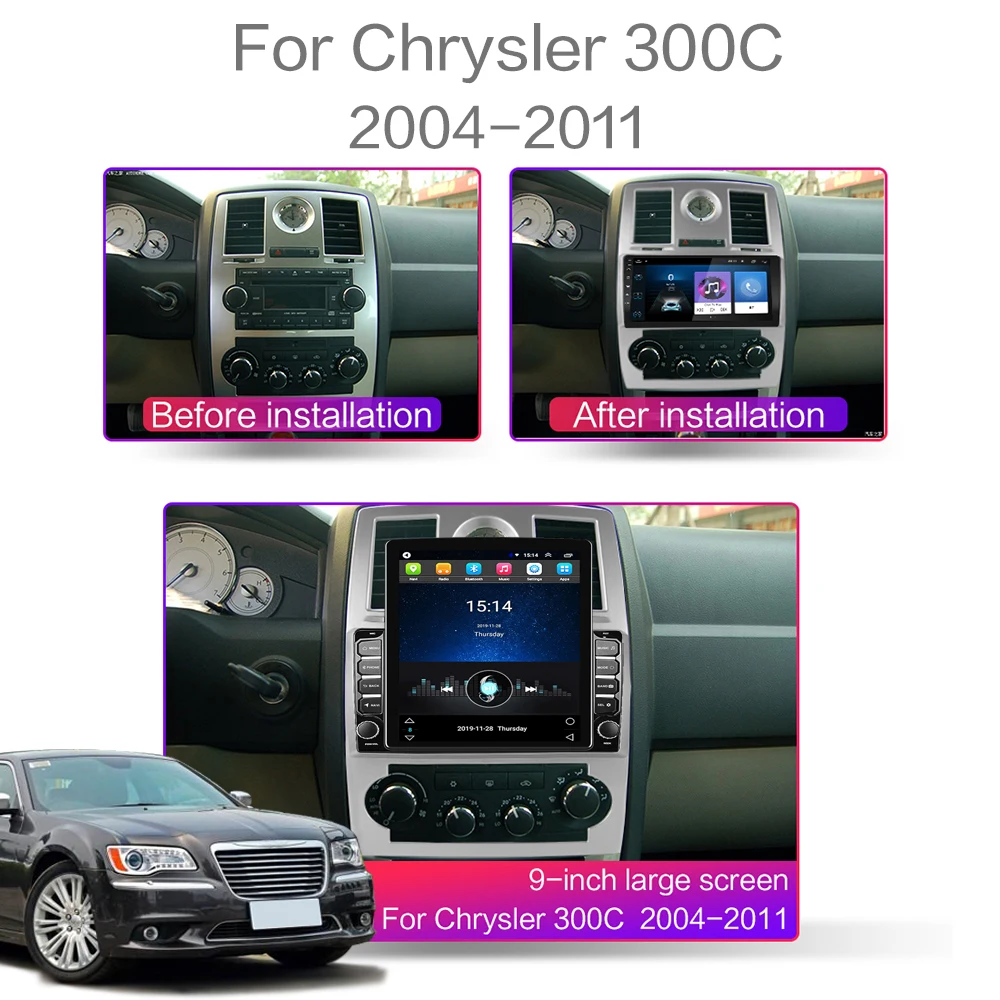 CarPlay Автомагнитола Магнитола Автомобильный мультимедийный плеер 2 Din экран 9 7