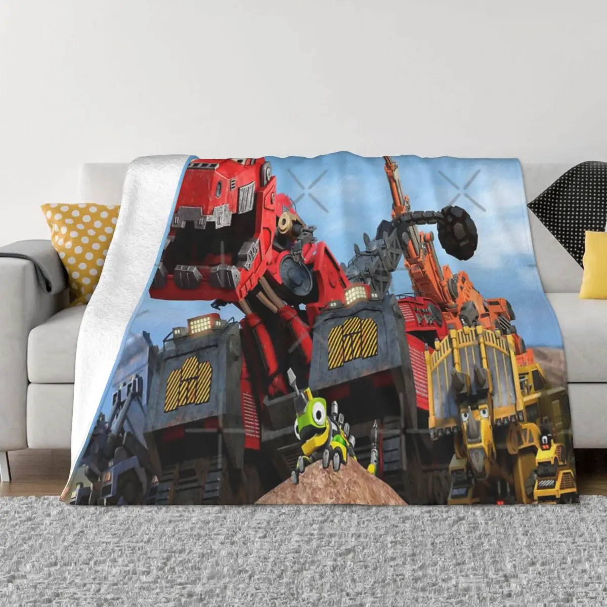Одеяло Dinotrux с персонажами покрывало на кровать мягкое для двуспальной кровати